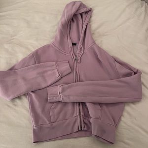 cropped brandy melville zip up